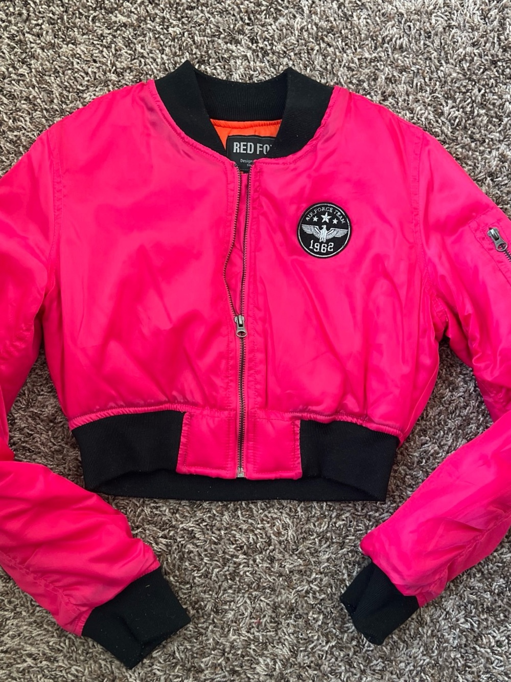 Girls' Hot Pink Bomber Jacket